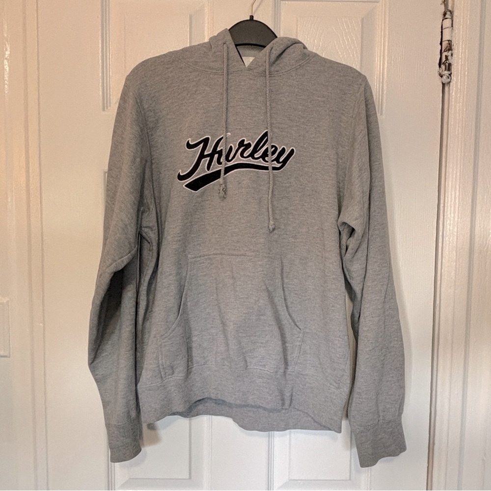 Hurley hoodie gray size large